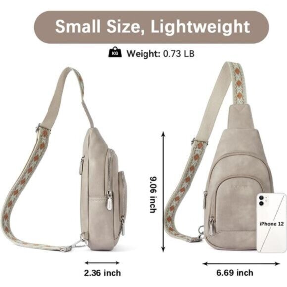 Sling Bag Crossbody Bag, grey - Picture 3 of 6